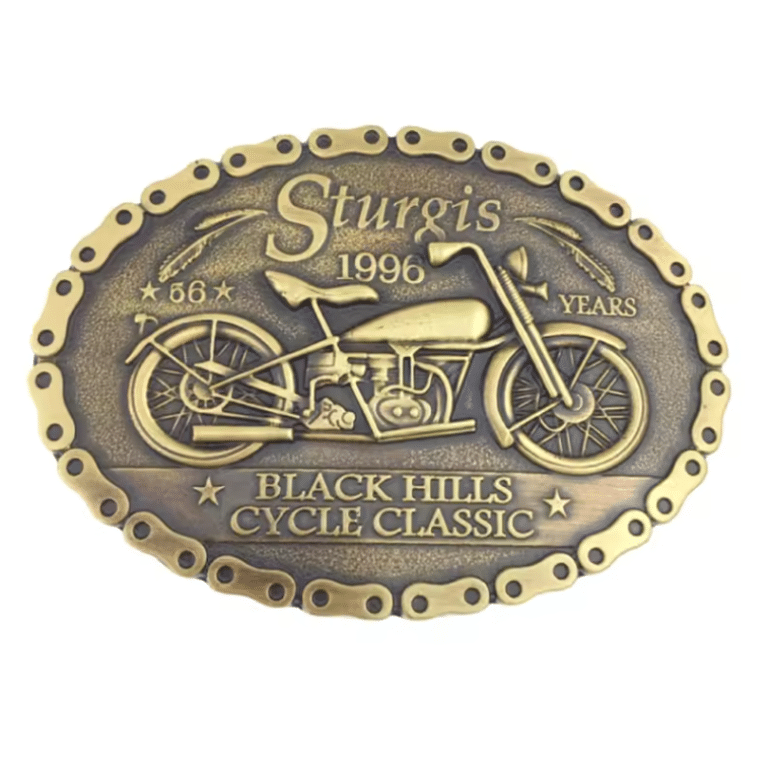 Boucle de ceinture biker moto vintage Sturgis 1996