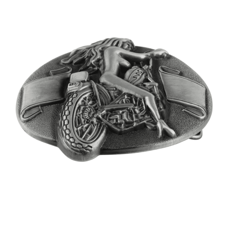 Boucle de ceinture biker vintage pin-up et moto (3)