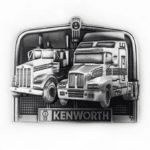 Boucle de ceinture camionneur deux poids lourds américains (1)