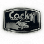 Boucle de ceinture country Cocky métal