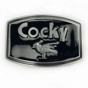 Boucle de ceinture country Cocky métal