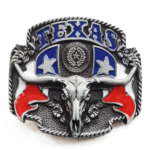 Boucle de ceinture cowboy Texas tête de taureau (3)