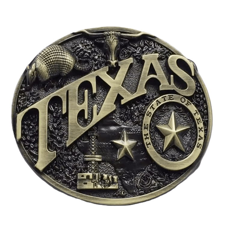 Boucle de ceinture cowboy Texas vintage (1)