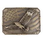 Boucle de ceinture cowboy aigle et drapeau américain (1)
