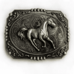 Boucle de ceinture cowboy cheval au trot (1)
