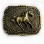 Boucle de ceinture cowboy cheval au trot (2)