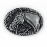 Boucle de ceinture cowboy cheval bridé (1)