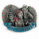 Boucle de ceinture cowboy cheval et indien