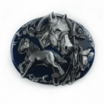 Boucle de ceinture cowboy cheval et poulain (2)