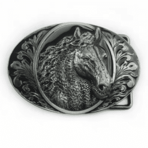 Boucle de ceinture cowboy chevaux majestueux