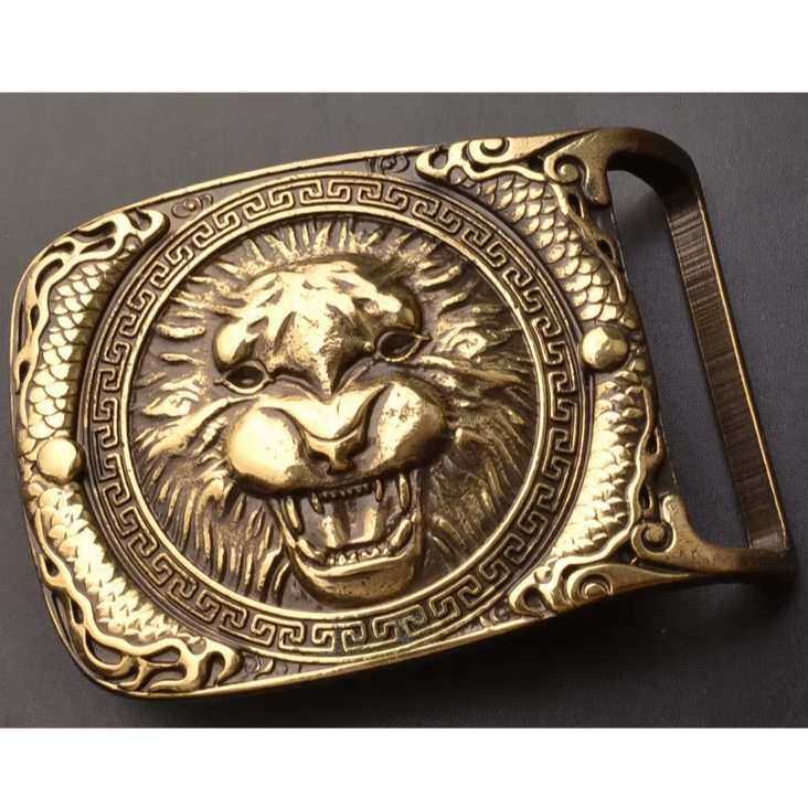 Boucle de ceinture cowboy laiton Lion (1)