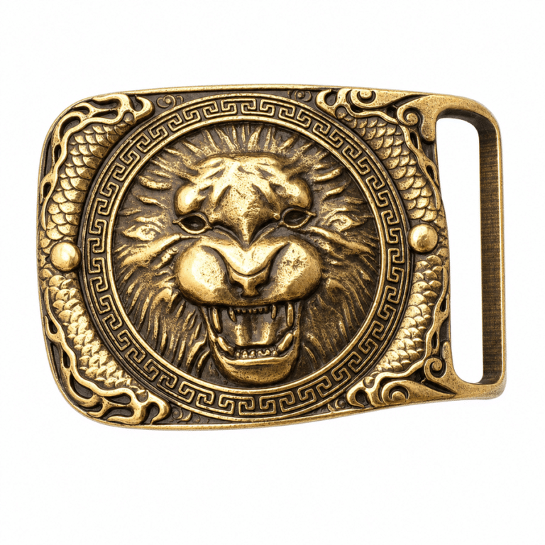 Boucle de ceinture cowboy laiton Lion (2)
