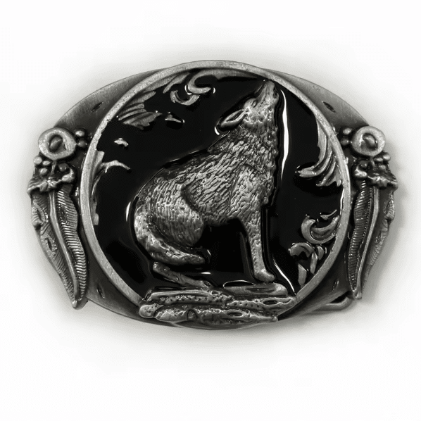 Boucle de ceinture cowboy loup vintage (4)