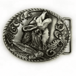 Boucle de ceinture cowboy loup vintage (5)