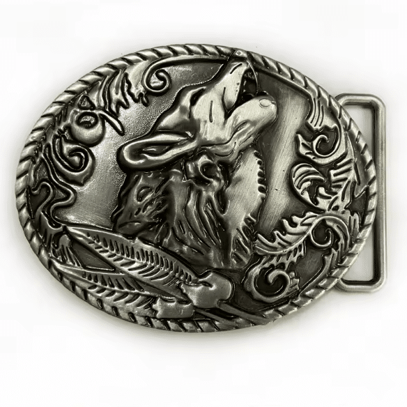 Boucle de ceinture cowboy loup vintage (5)