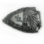 Boucle de ceinture cowboy pointe de flèche indienne
