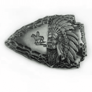 Boucle de ceinture cowboy pointe de flèche indienne