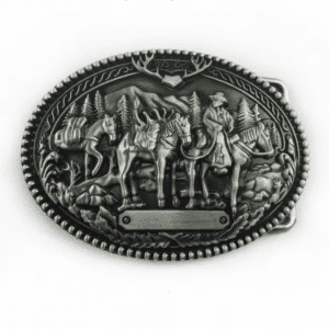 Boucle de ceinture cowboy voyage chevaux