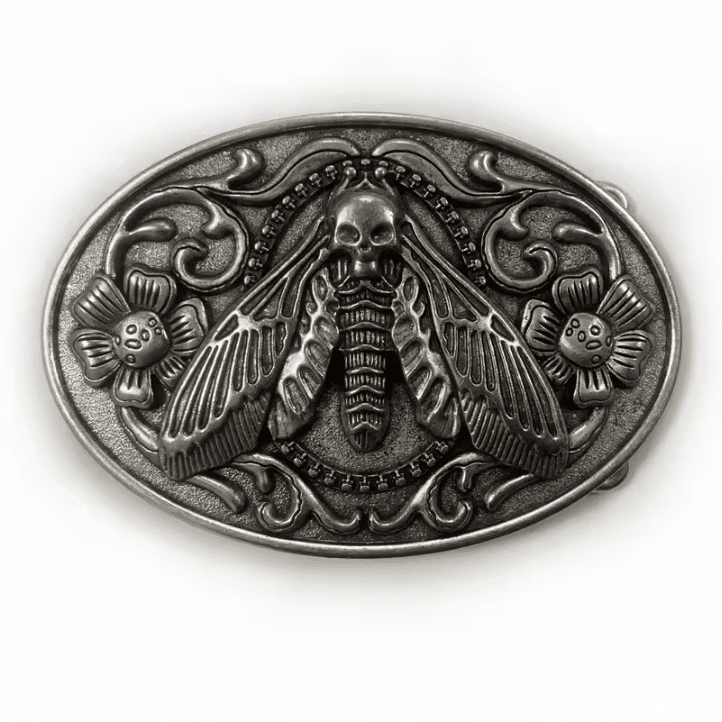 Boucle de ceinture papillon tête de mort (1)