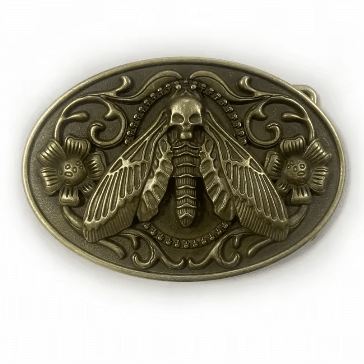 Boucle de ceinture papillon tête de mort (2)