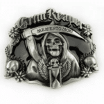 Boucle de ceinture tête de mort Faucheuse (1)