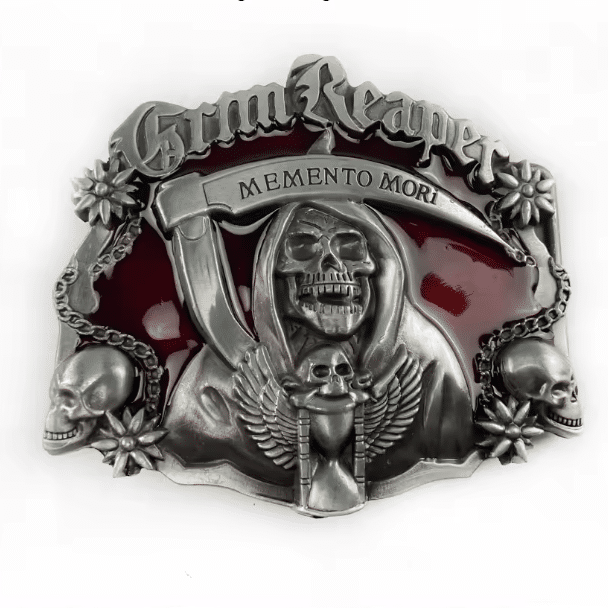 Boucle de ceinture tête de mort Faucheuse (3)