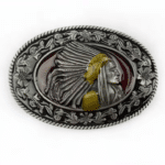 Boucle de ceinture western chef amérindien (1)