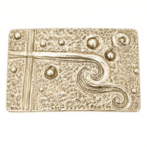 Boucle de ceinture western en laiton martelé