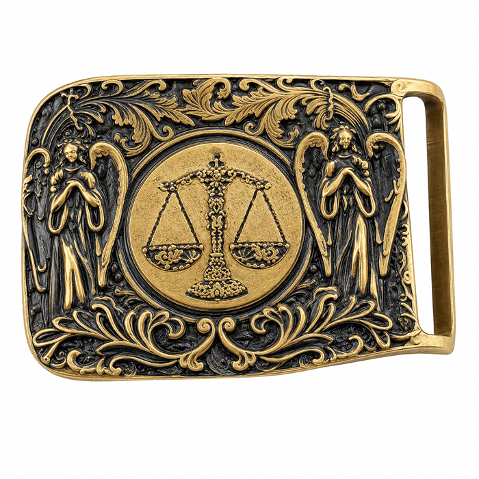 Boucle de ceinture western laiton massif Balance (2)