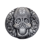 Boucle de ceinture western tête de mort mexicaine (3)