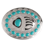 Boucle indien argentée brillante patte (2)