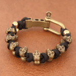 Bracelet cowboy têtes de mort en cordage (5)