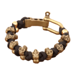 Bracelet cowboy têtes de mort en cordage (6)