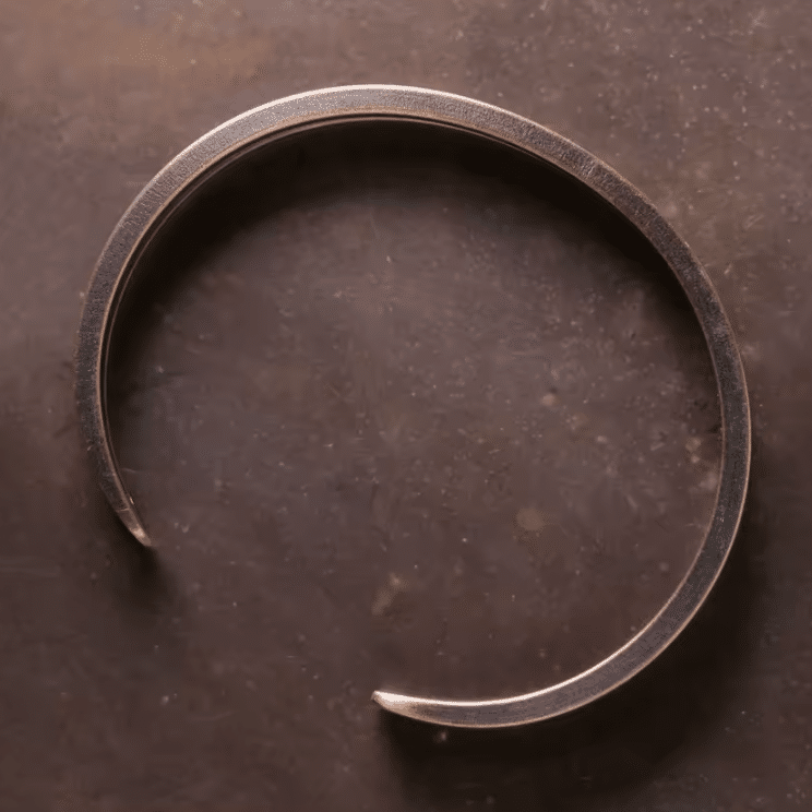 Bracelet cuivre pur forgé main manchette western (1)