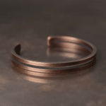 Bracelet cuivre pur forgé main manchette western (3)