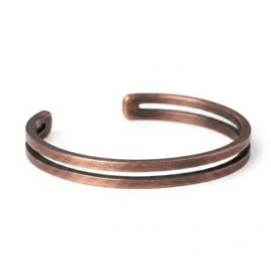 Bracelet cuivre pur forgé main manchette western