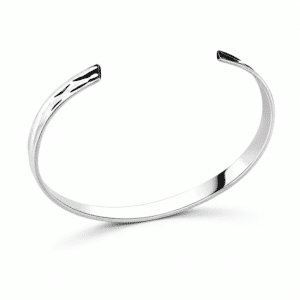 Bracelet ouvert acier inoxydable poli
