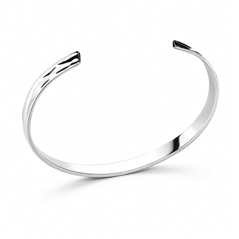 Bracelet ouvert acier inoxydable poli (2)