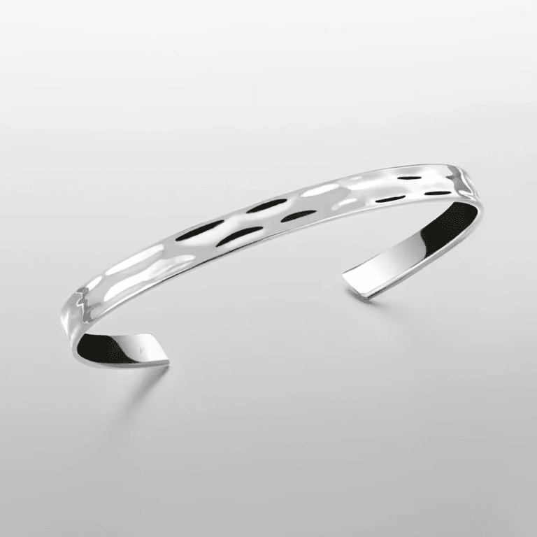 Bracelet ouvert acier inoxydable poli (5)