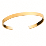Bracelet ouvert homme acier inoxydable finition or 18K (8)