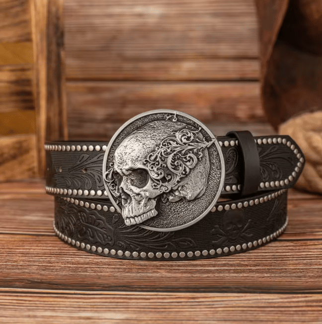 Ceinture biker crâne (2)