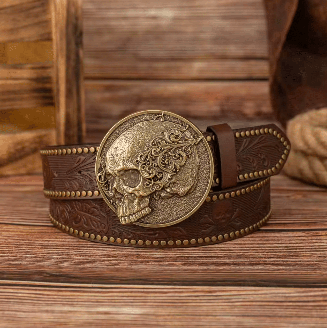 Ceinture biker crâne (3)