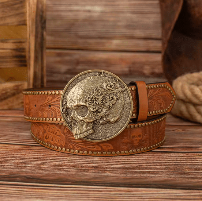 Ceinture biker crâne (4)