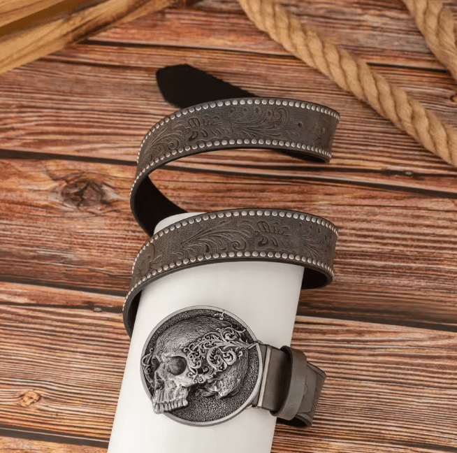 Ceinture biker crâne (5)