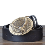 Ceinture biker cuir Harley aigle (1)