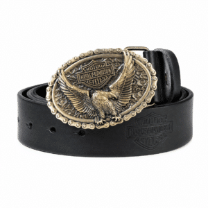 Ceinture biker cuir Harley aigle