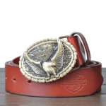 Ceinture biker cuir Harley aigle (9)