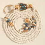 Ceinture bohème florale en corde tressée à nouer (2)
