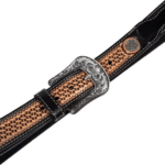 Ceinture cowboy cuir noir motifs américains old school (4)