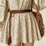 Ceinture cowboy femme style dentelle à nouer western bohème (3)